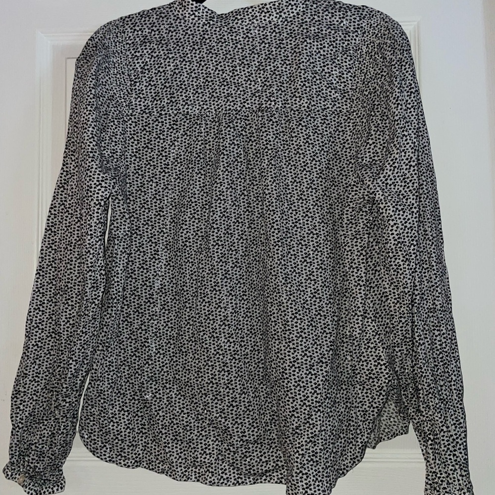 LOFT Monochrome Patterned Blouse - Picture 3 of 3